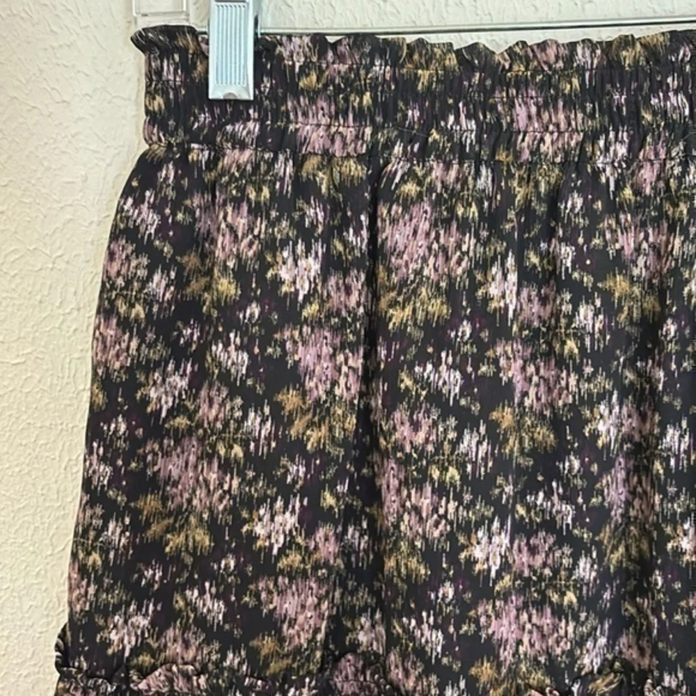 Madewell Crinkle Georgette Tiered Maxi Skirt in Blurred Blooms